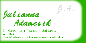 julianna adamcsik business card